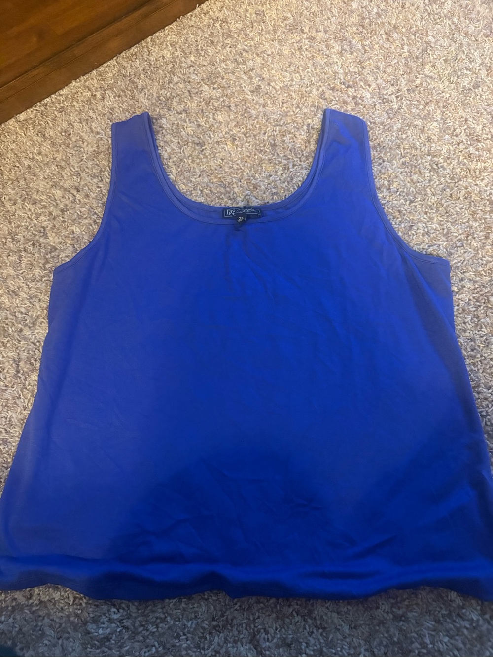 DG2 by Diane Gilman Royal Blue Scoop Neck Tank